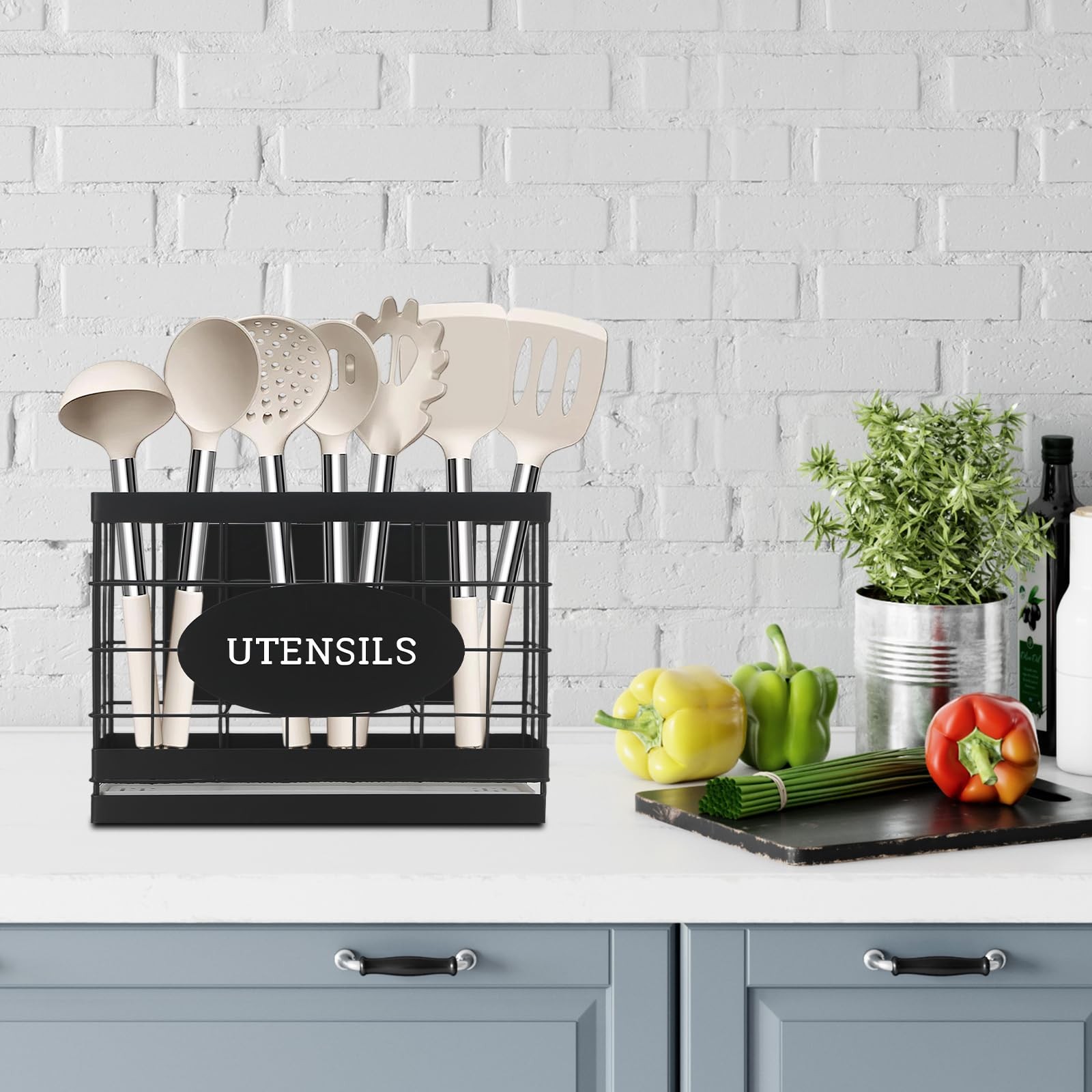Vivise Magnetic Utensil Holder for Fridge Large Silverware Organizer Kitchen Ute