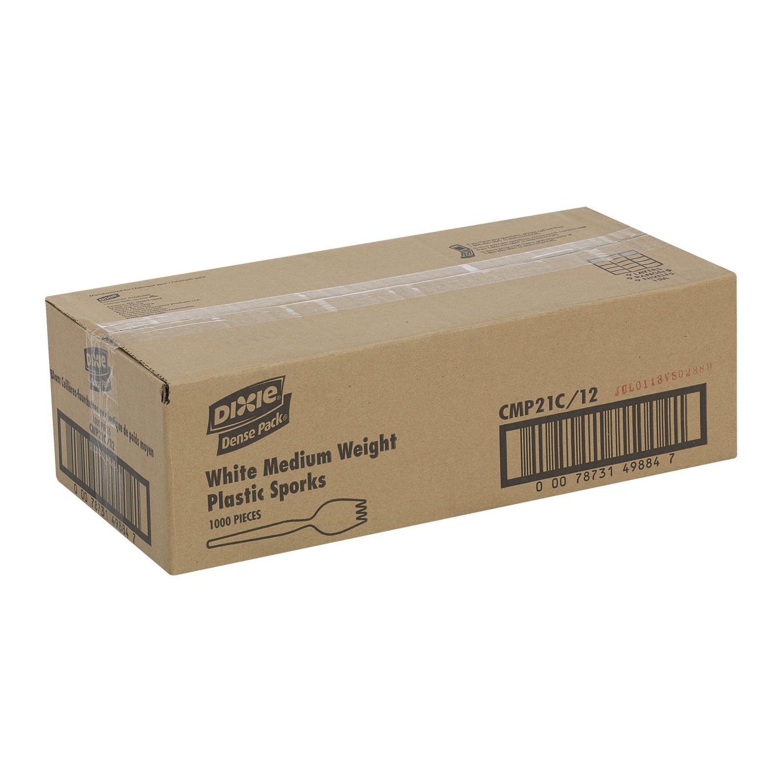 Dixie 5.75″ Medium Polypropylene Plastic Spork GP PRO , CMP21C, (Case of 1,000)