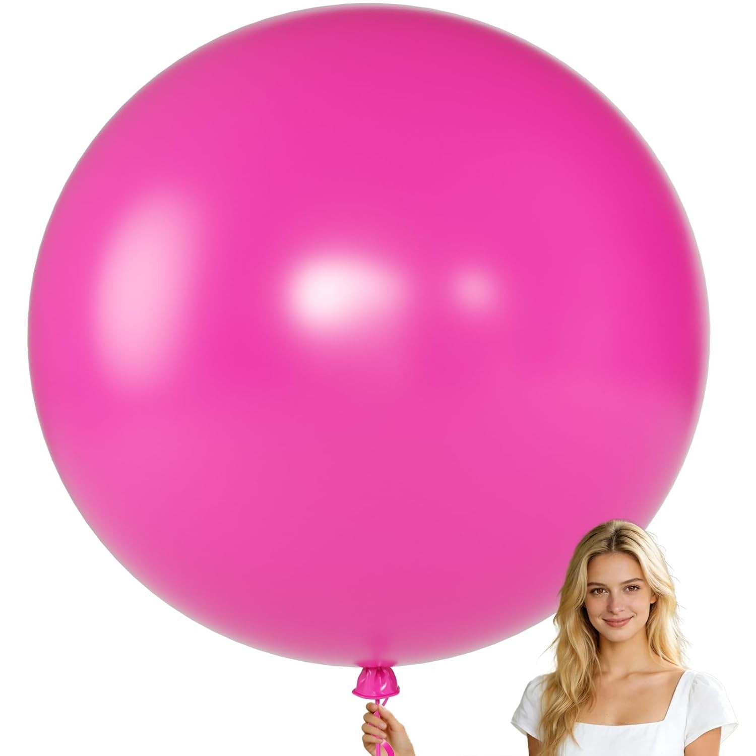 36 Inch Giant Retro Misty Blue Balloons 6 Pack Large Round Jumbo Big