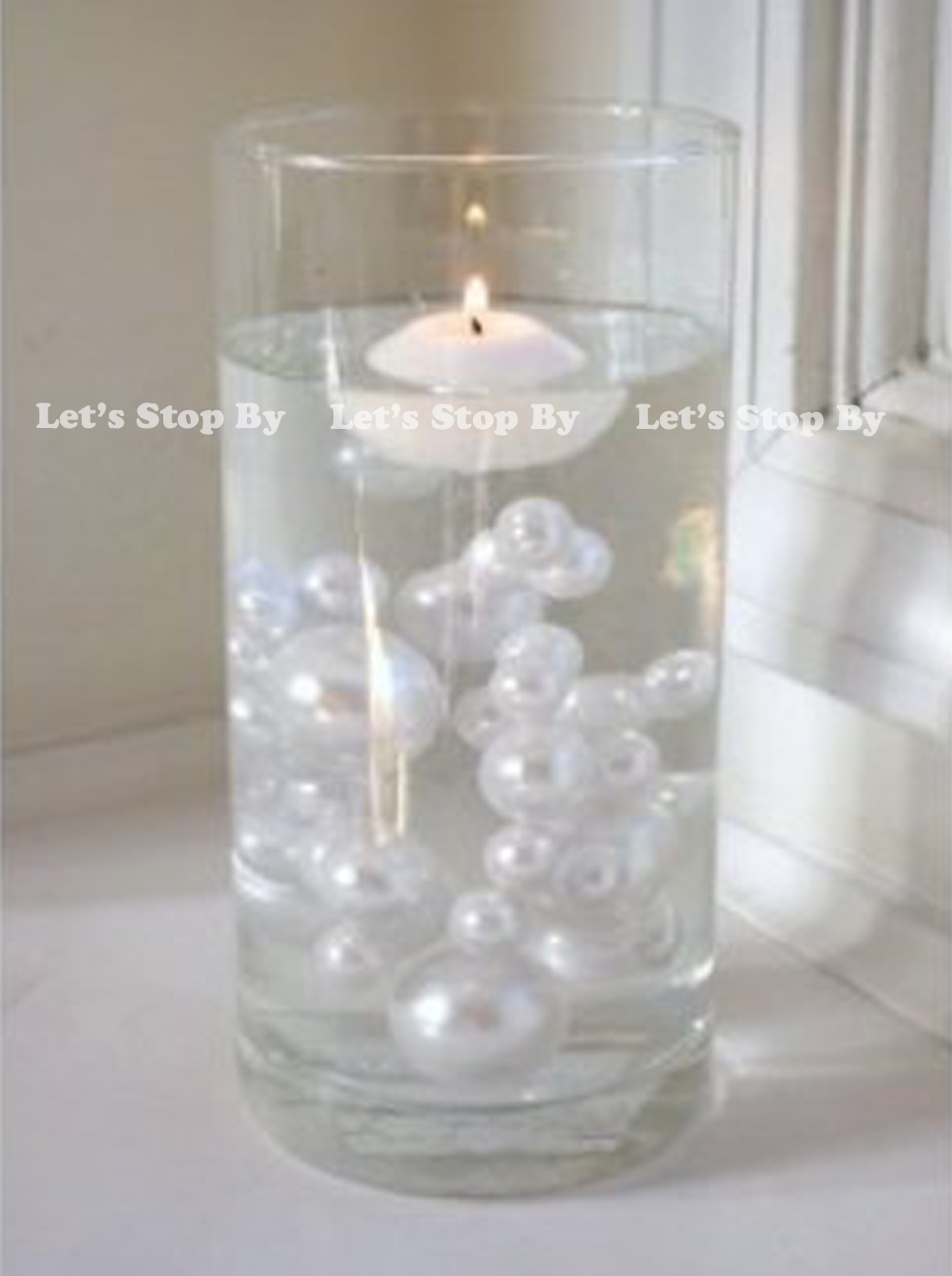 8oz/1lb Bulk Plastic Pearl Bead Centerpiece Vase Filler Wedding 10mm 18mm 30mm