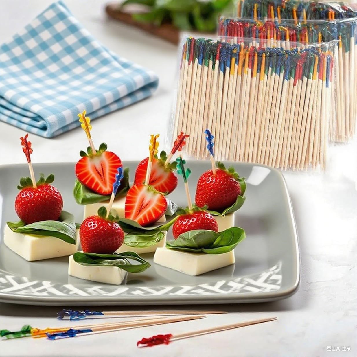 400PCS Fancy Toothpicks for Appetizers, 2.6IN Appetizer Picks for Cocktail