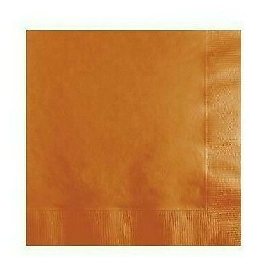 Pumpkin Spice Plain Solid Color Paper Disposable Luncheon Napkins