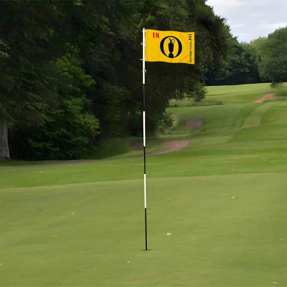 2026 The Open Championship Practic Putting Green Golf Pin Flag 13x20Inch yellow