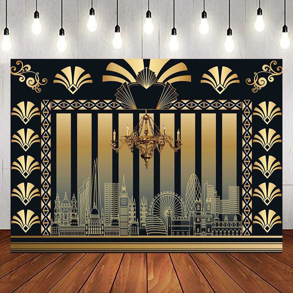 Roaring 20s Backdrop The Great Gatsby Photo Background Retro Party Dec Backdrop