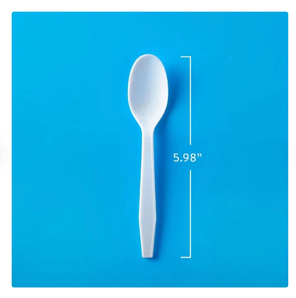 2-PACK Member’s Mark White Plastic Spoons, Heavyweight, Total 1200 ct