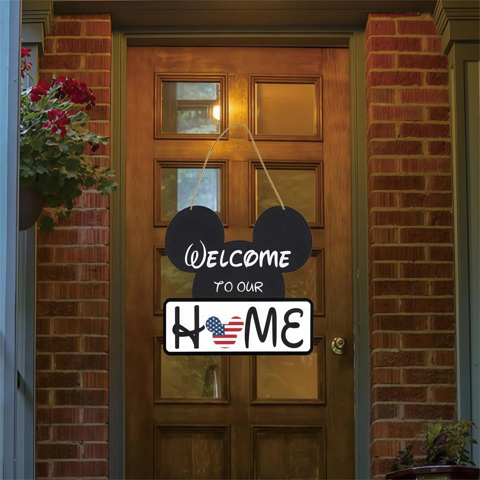 Welcome Door Sign Mickey Mouse Party Decoration Disney Party Supplies Outdoor