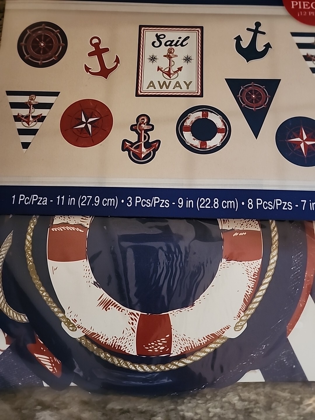 Amscan Nautical Cutouts 12pc Value Pack Party Celebration Various Prints & Sizes