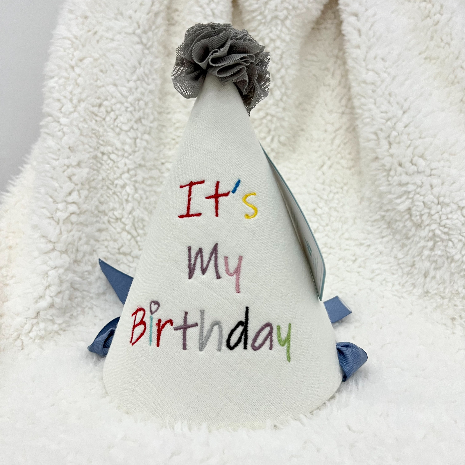 New “It is my Birthday” Kid/Teen/Adult/ Unisex Party Hat with Blue Ribbon