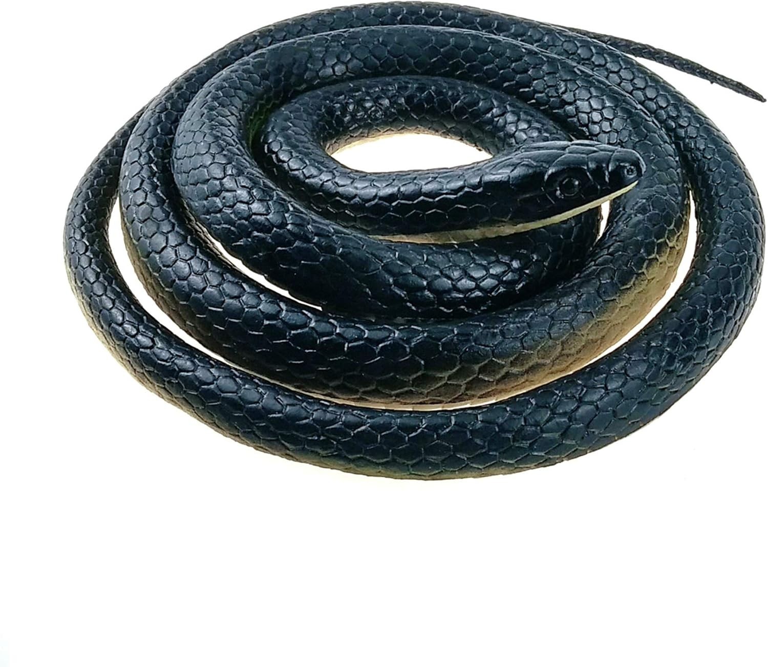 Realistic Rubber Fake Snake Toy 50 Inch Mamba for Garden Props and Practical …
