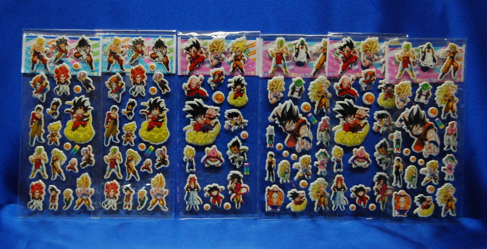 Dragon Ball Z Stickers 6 Sheets DBZ Set # 6 Goku Vegeta Bulma Bardock