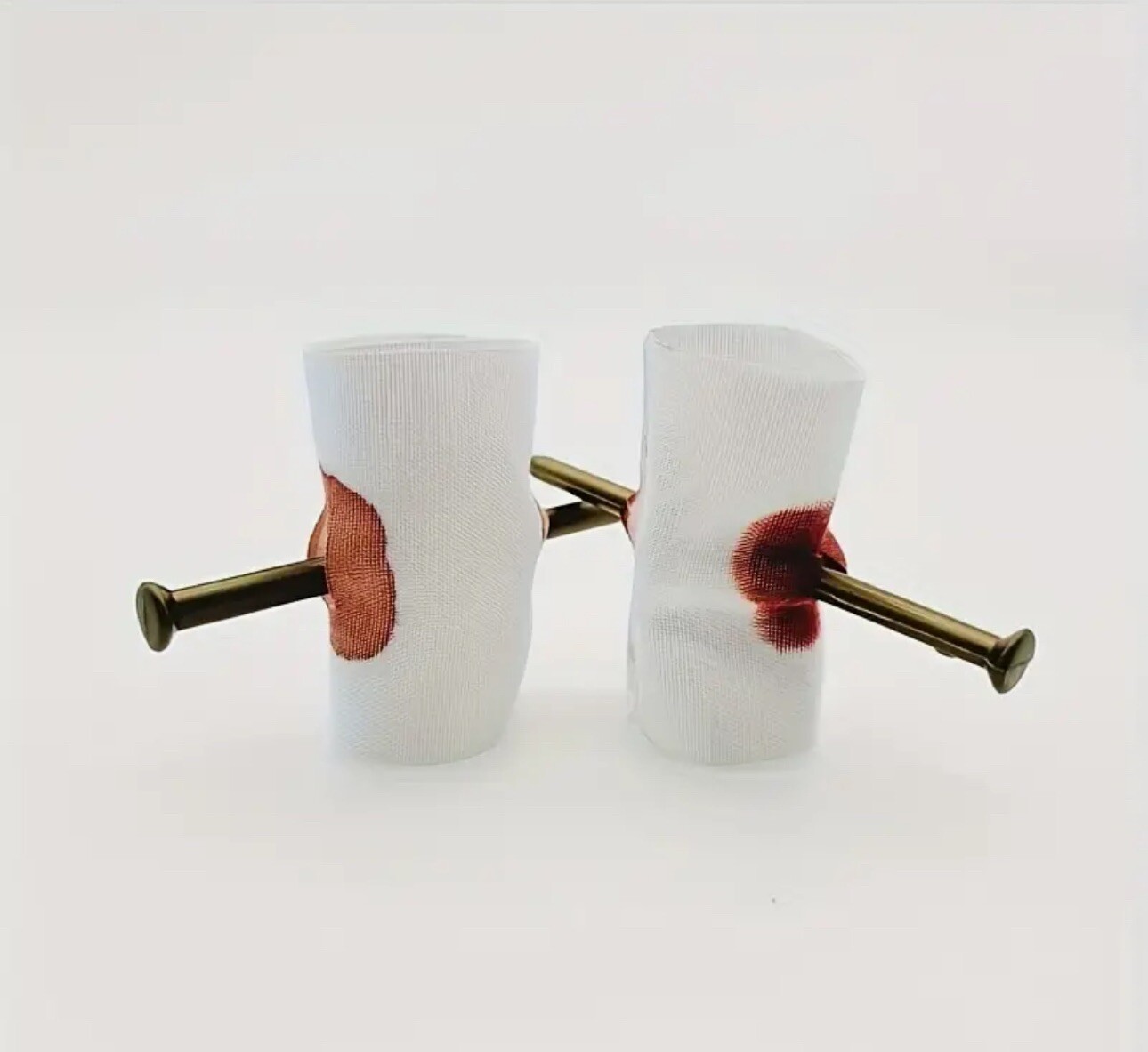 2 PACK – Funny Prank Prop Fake Finger Through Nail Prank Toys Scary Prank Toys
