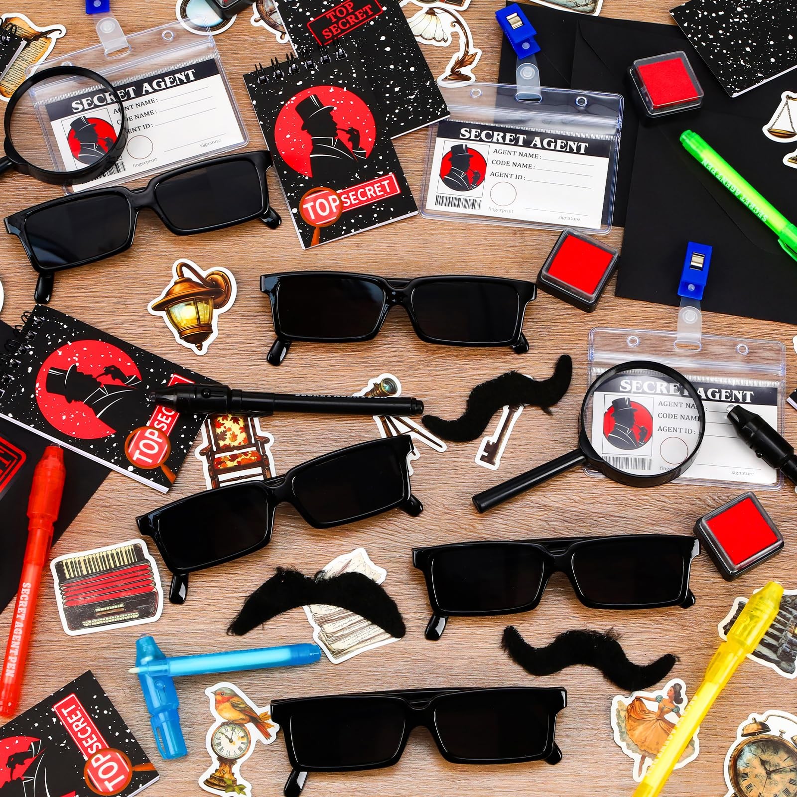 Zenoble 132Pcs Spy Detective Party Favors Kit for Kids Sunglasses, Invisible …