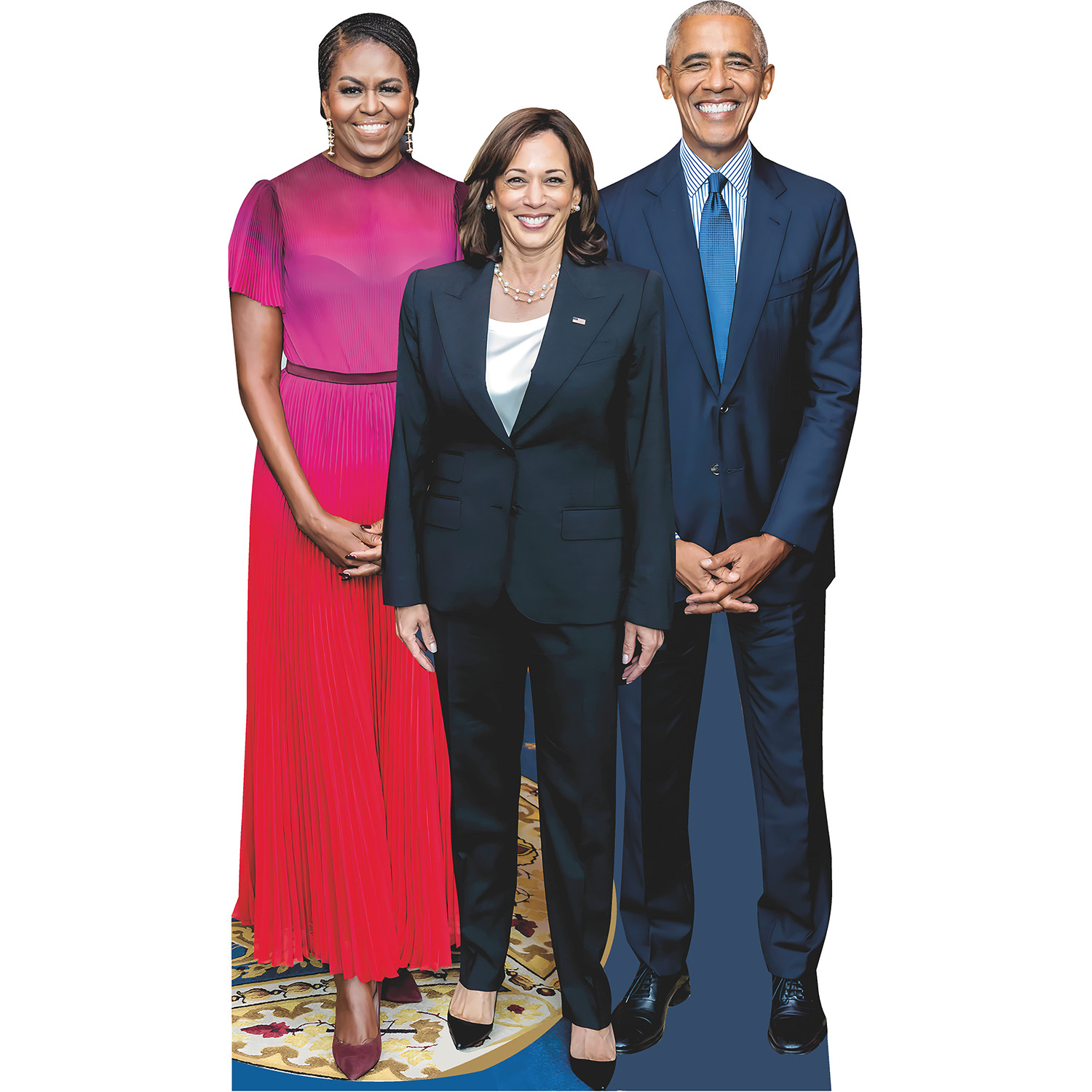 H38223 Barack Michelle Obama Kamala Harris Cardboard Cutout Standee Standup