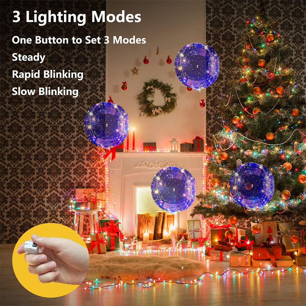 10 Pcs LED Light Up Bobo Balloons 20 Inch Graduation Birthday Wedding Decoration