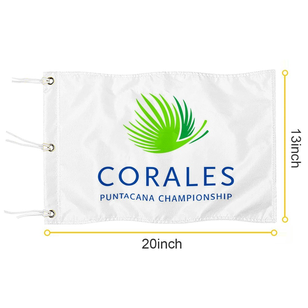Corales Puntacana Championship Practic Putting Green Golf Pin Flag 13x20Inch