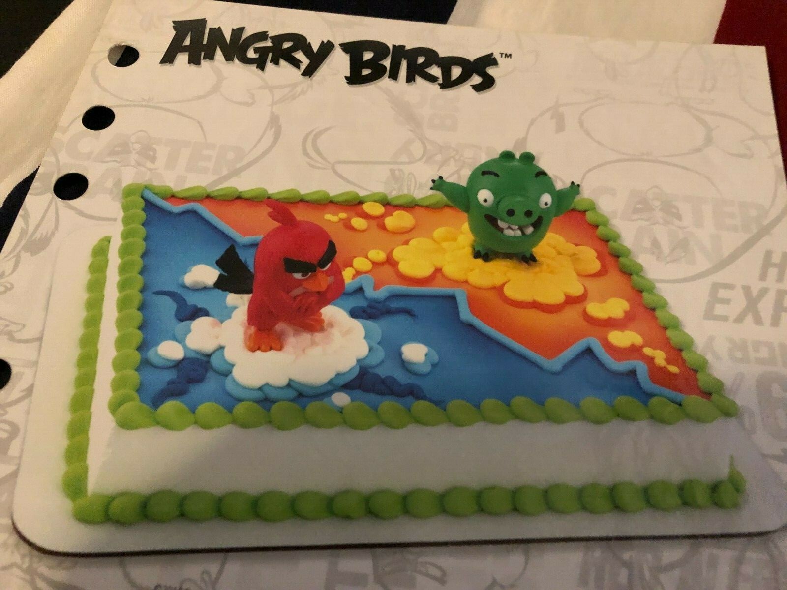 DecoPac ANGRY BIRDS CAKE TOPPER DECORATING KIT RED BIRD BAD PIGGY NEW