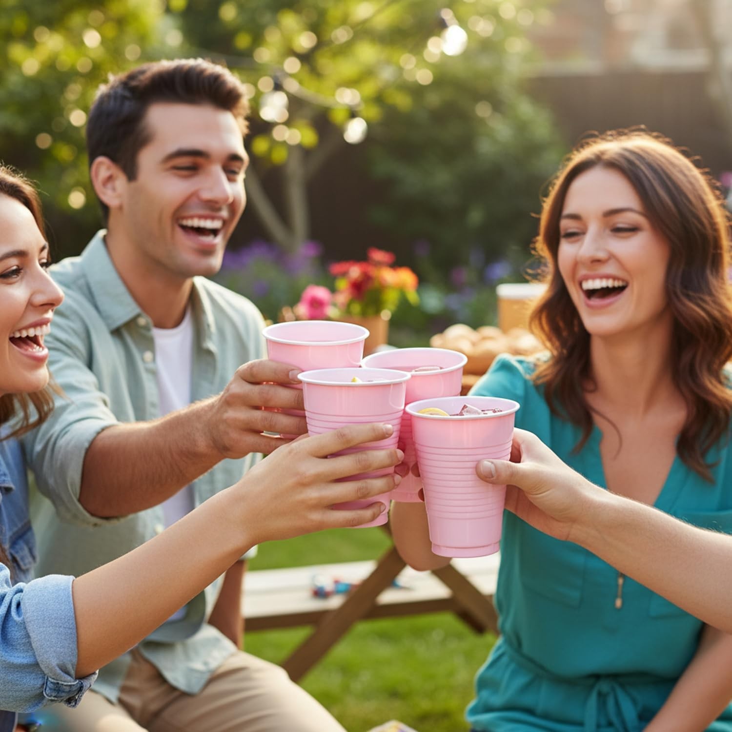 Pink Solid Color Plastic Party Cup (12 Oz.) 20 Count – Premium Quality and