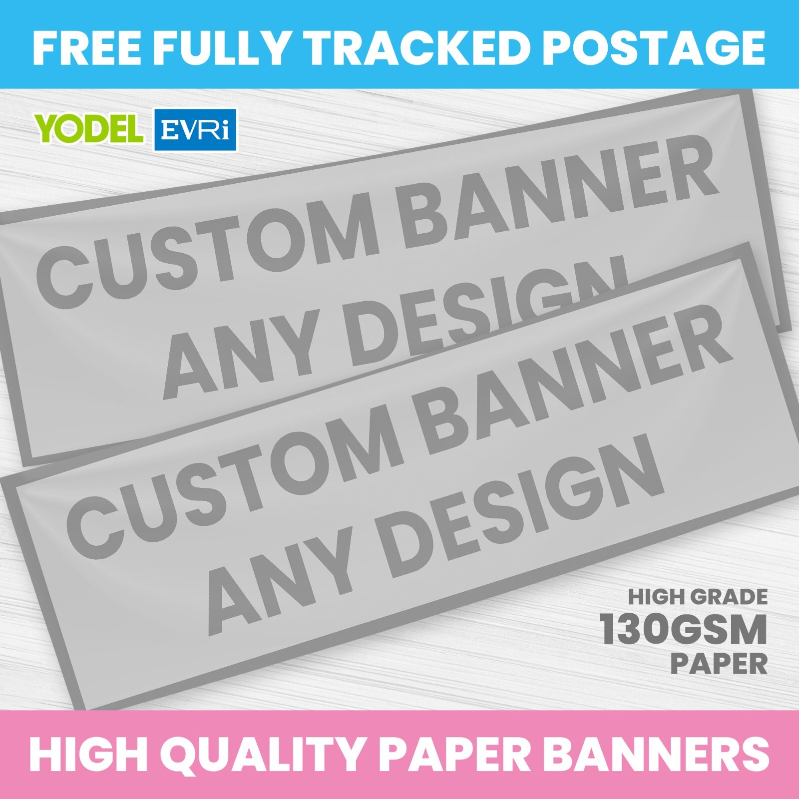 CUSTOM DESIGN BIRTHDAY BANNER PERSONALISED ANY NAME PARTY BANNER GIRL BOY