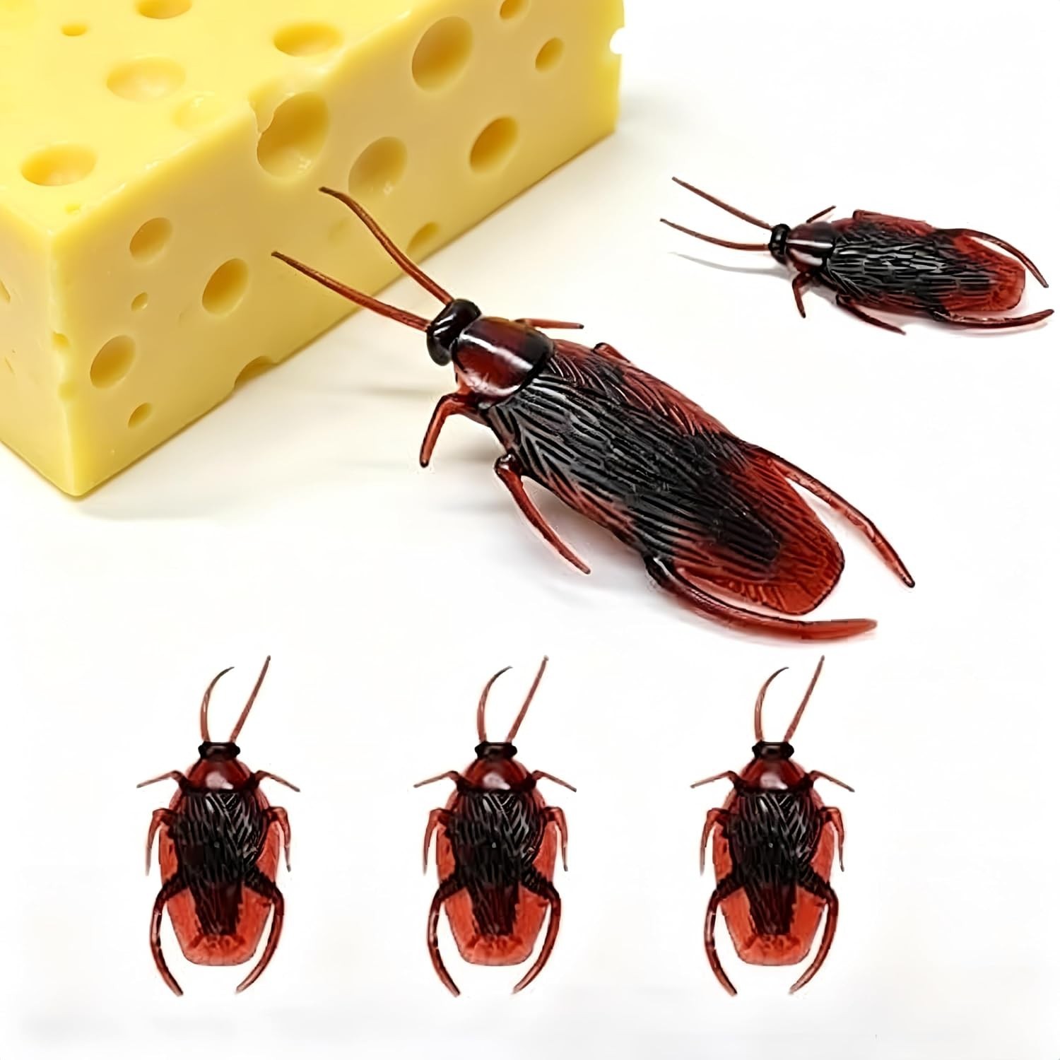 5-Pack Realistic Cockroaches – Ideal for Halloween Parties and Creative Pranks