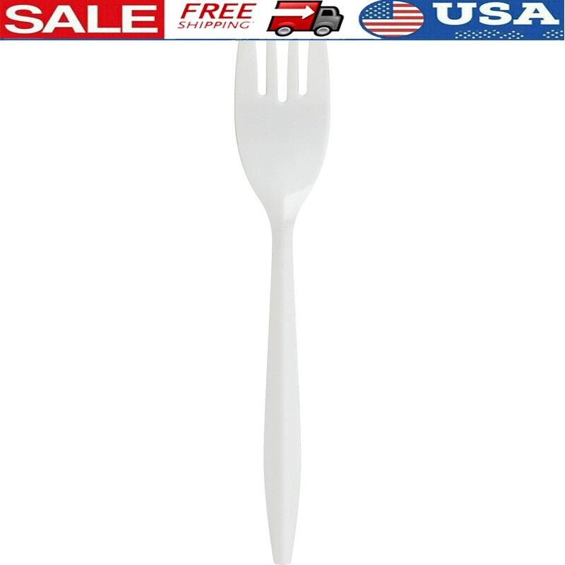 Medium Weight Disposable Forks 1000 Count Casual Events Picnic Lunch Meetings US