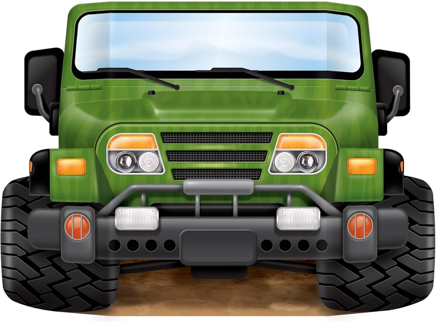 Made in USA Jungle Safari Jeep Photo Cutout – 3’1″ x 25″ for Memorable Moments