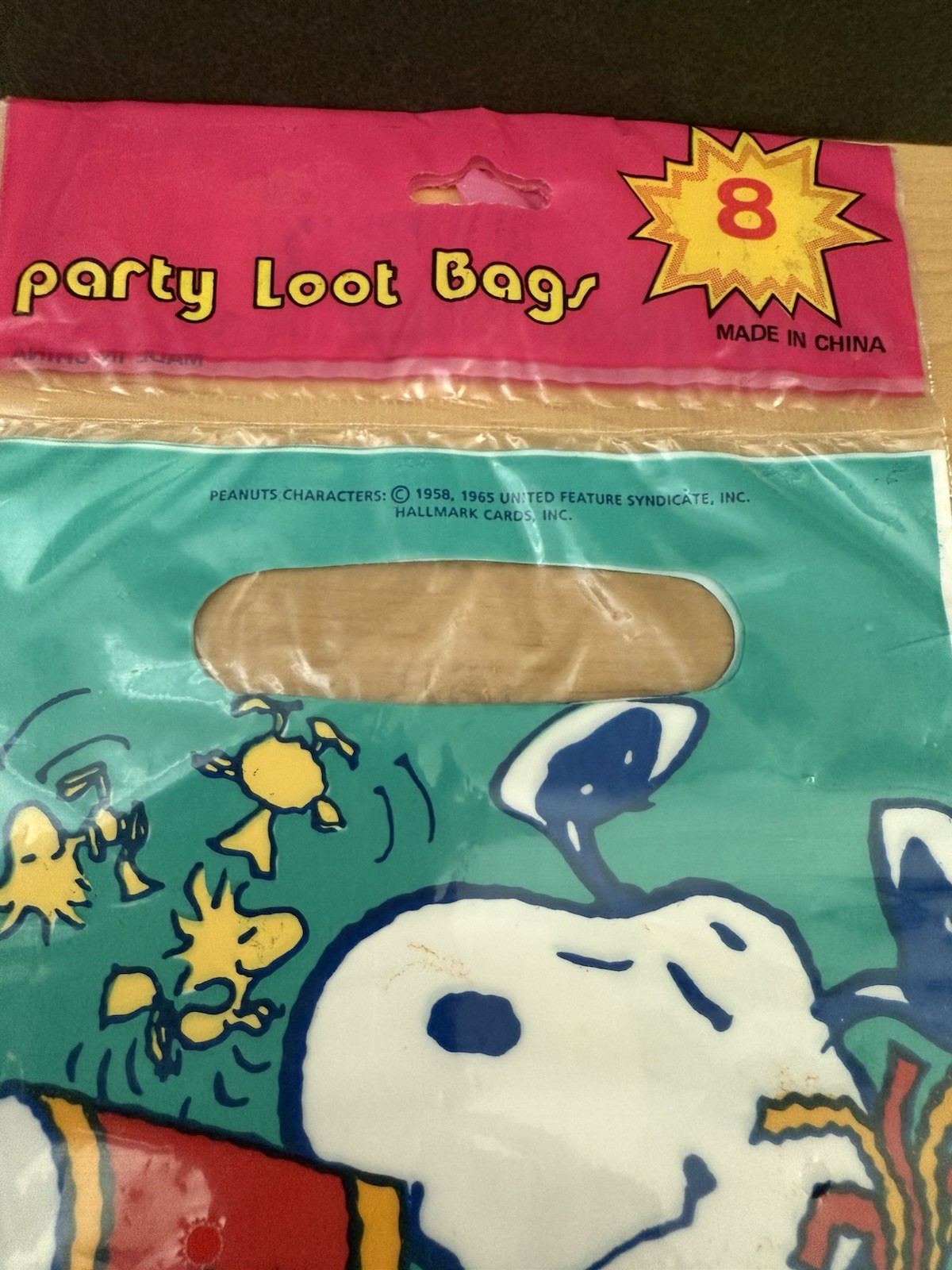 Peanuts Snoopy Woodstock Vintage All Occasion Party Loot Treat Bags Sacks SEALED
