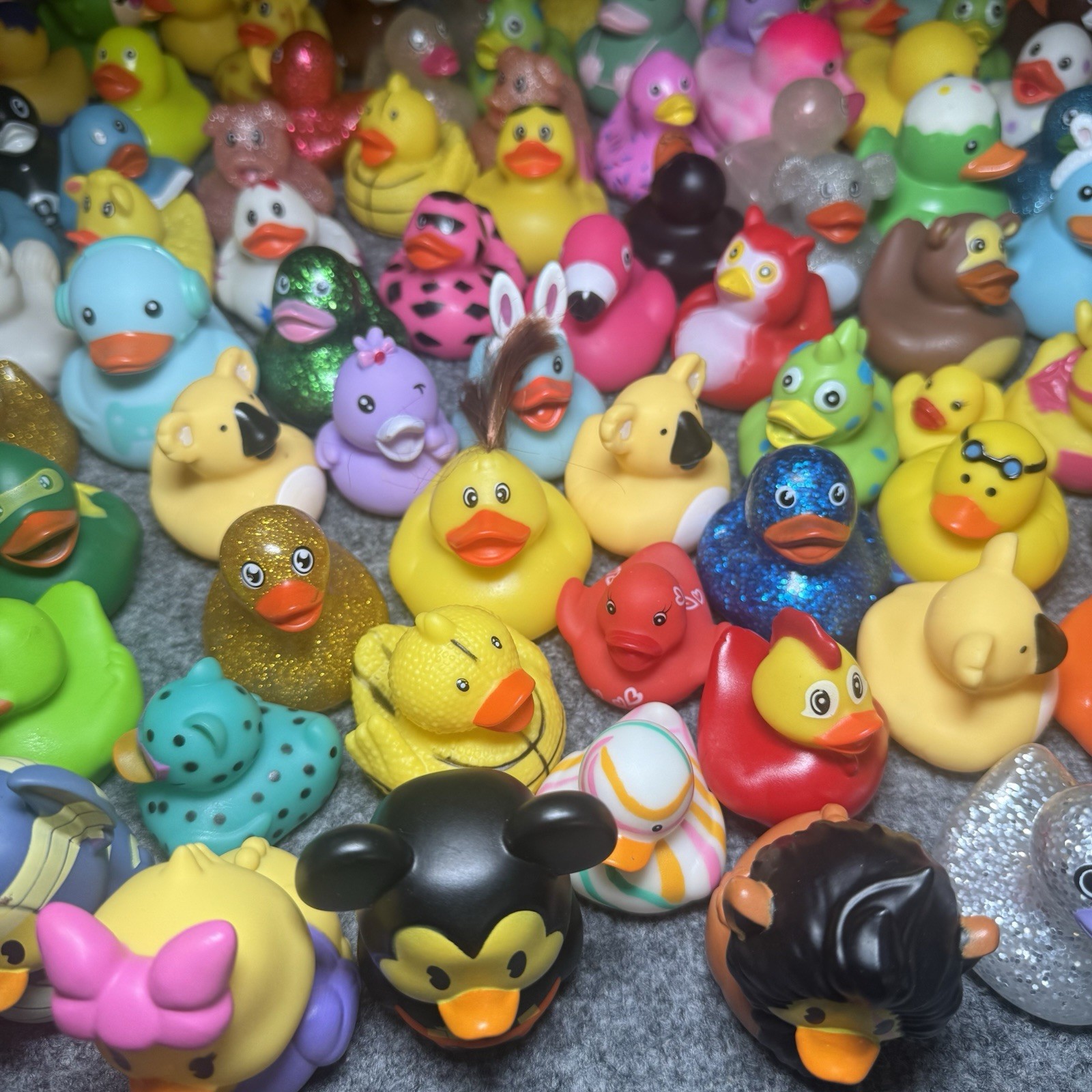 Rubber Ducks Bulk Assortment Duckies Jeep Ducking Duck Bath Toys Lot Of 114