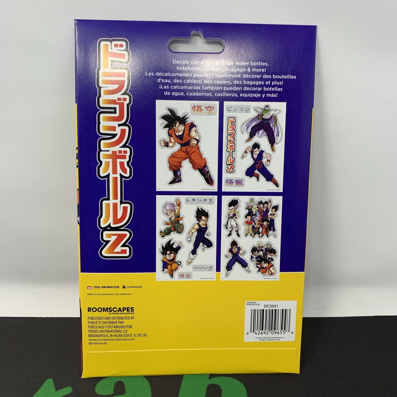 Dragon Ball Z Roomscapes Device Decals Foil Stickers 4 Sheets 17 Characters