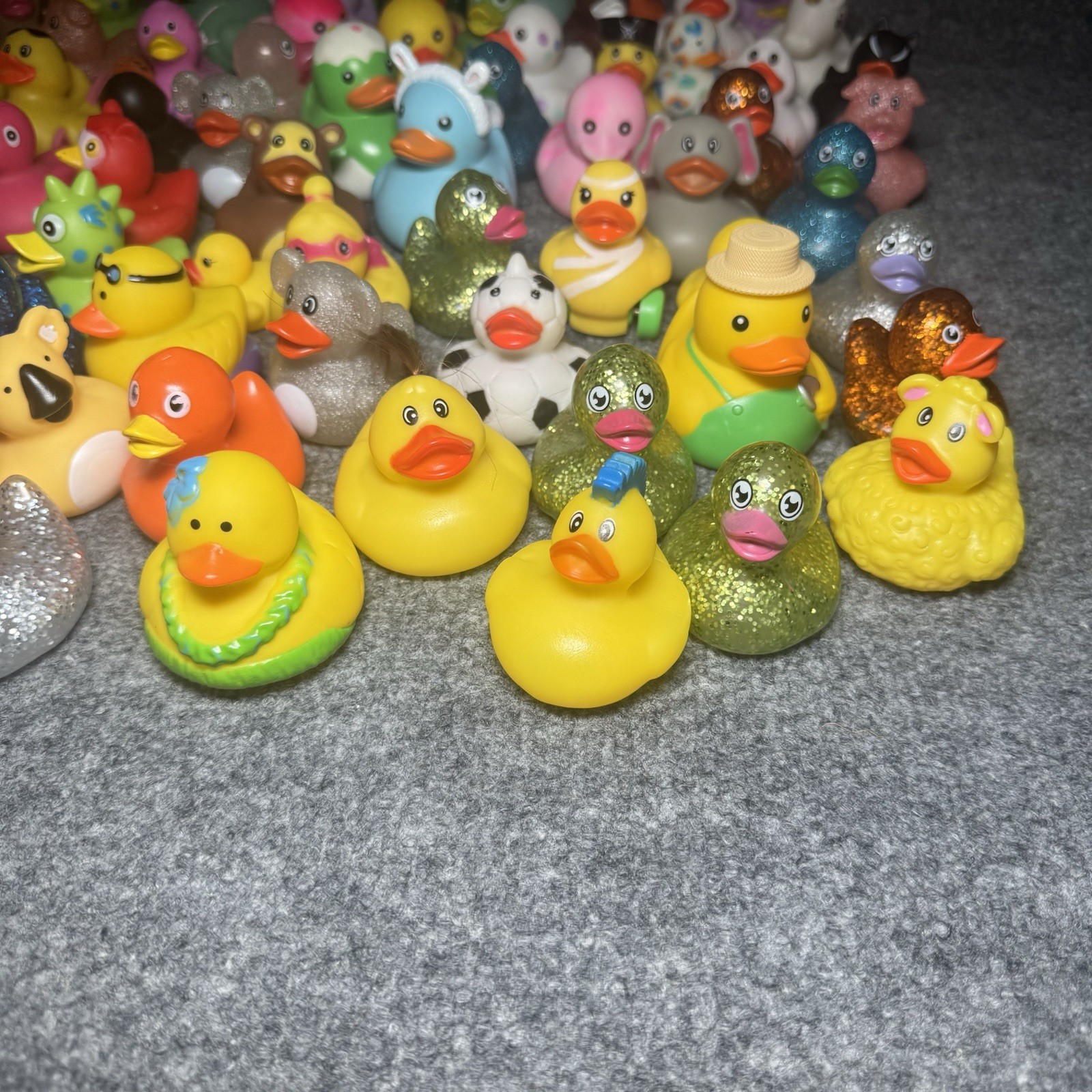 Rubber Ducks Bulk Assortment Duckies Jeep Ducking Duck Bath Toys Lot Of 114