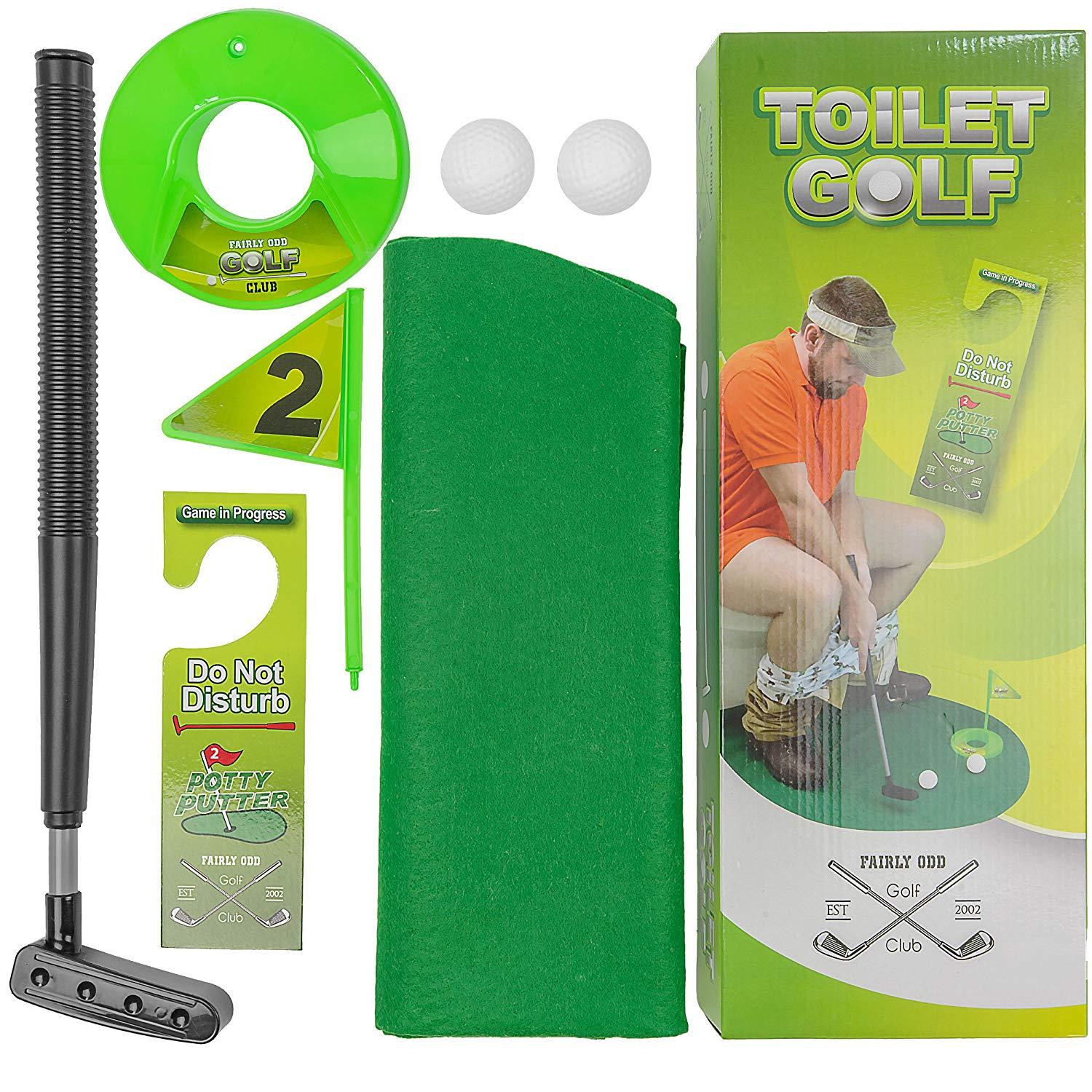 NEW Mini Potty Putter Toilet Golf Lover Adult Gag Fun Gift Entertainment Game