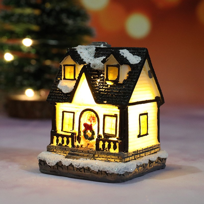 Unique Design Xmas Mini Illuminated House Christmas Party Decorations