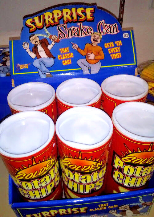 Potato Chip Snake Can spring gag gift funny clown party joke parade prop novelty