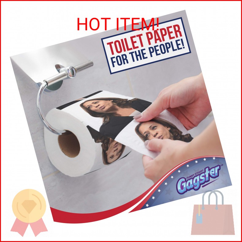 Gagster Kamala Harris Funny Toilet Paper Roll – Novelty Caricature Toilet Paper