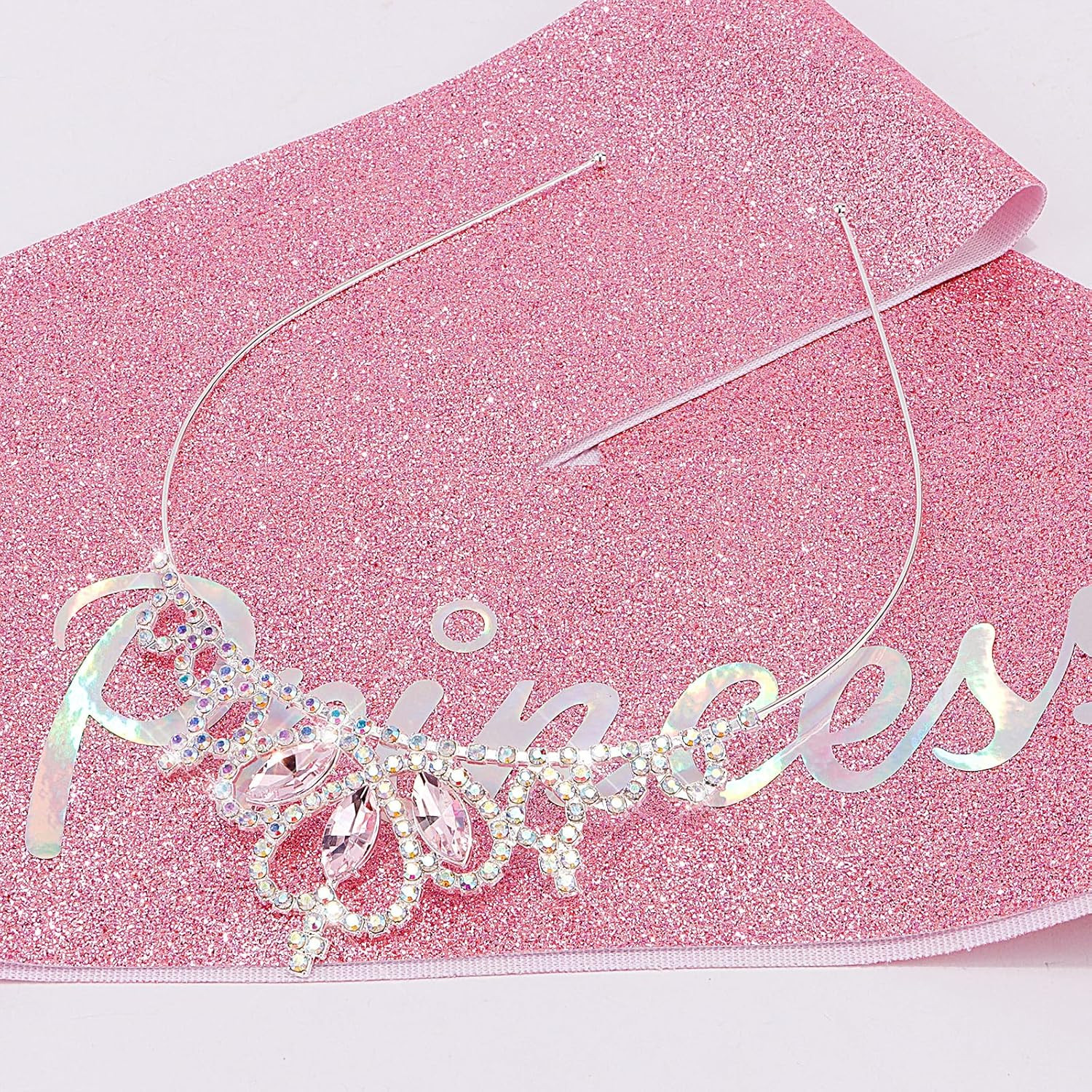 Princess Sash and Tiara Set for Girls and Women – Happy Birthday Party