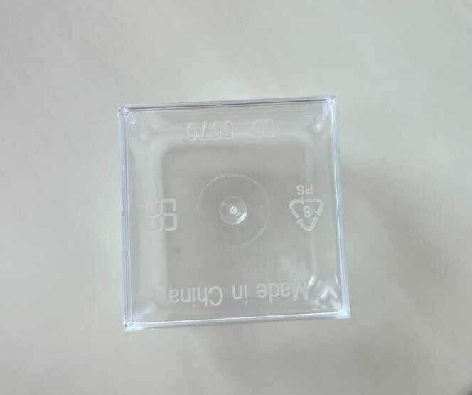 Mini Dessert Cups, 5.4oz Disposable Square Cups Clear Plastic with Lids