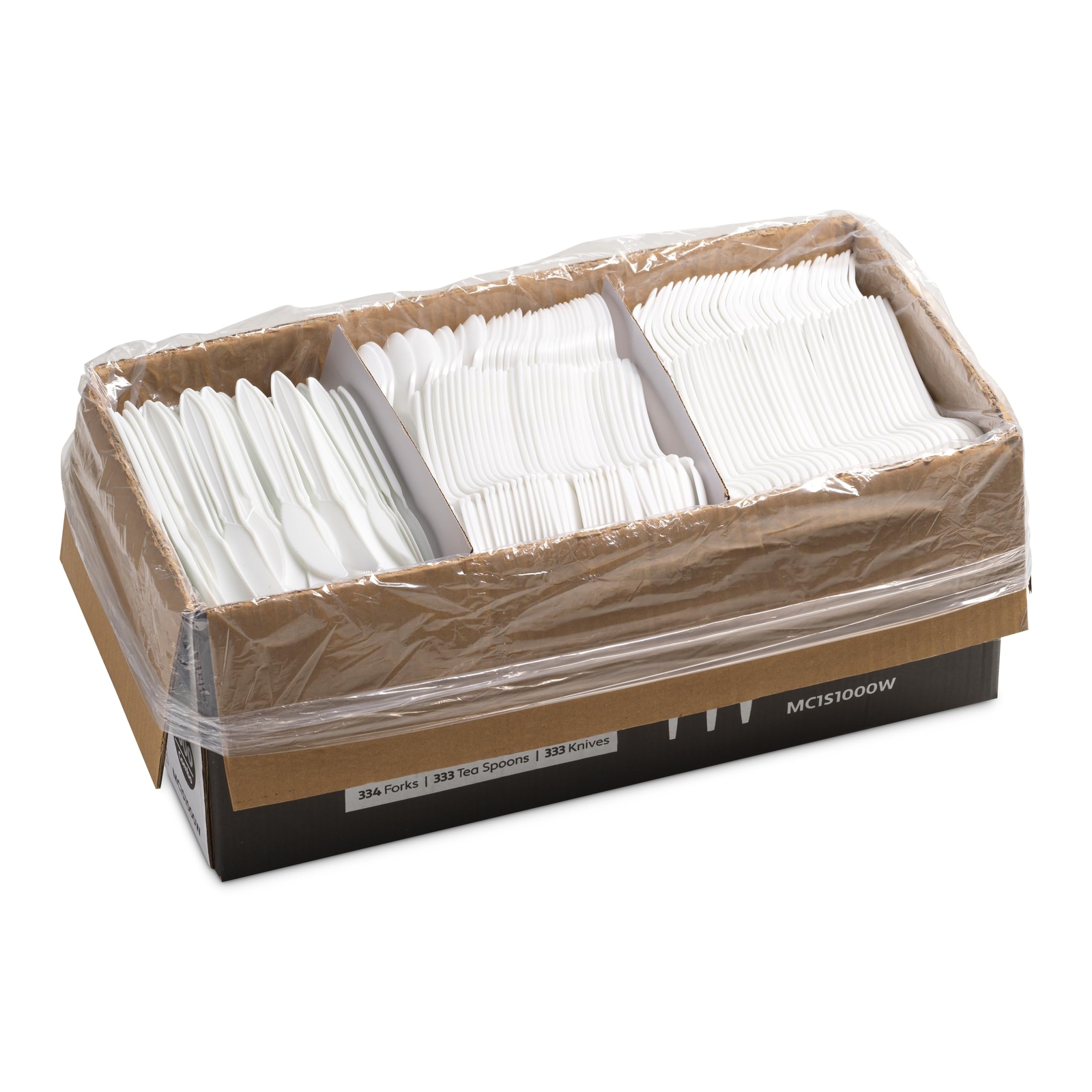 Medium Weight Disposable Plastic Forks 1000- Bulk White Plastic Silverware