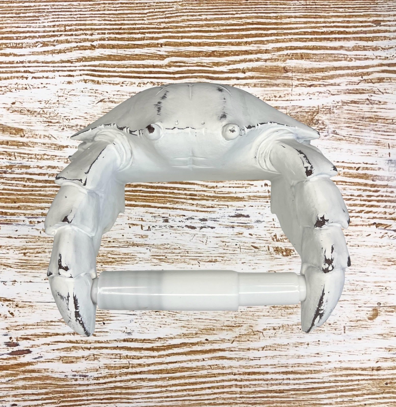 Crab Wall Mount Toilet Paper Roll Holder – Unique Decorative Rustic Nautical Bea