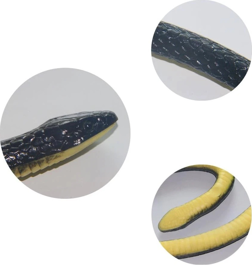 1/2X Realistic Fake Snake 50″ Lifelike Scary Rubber Scare Toy Prank Party Garden