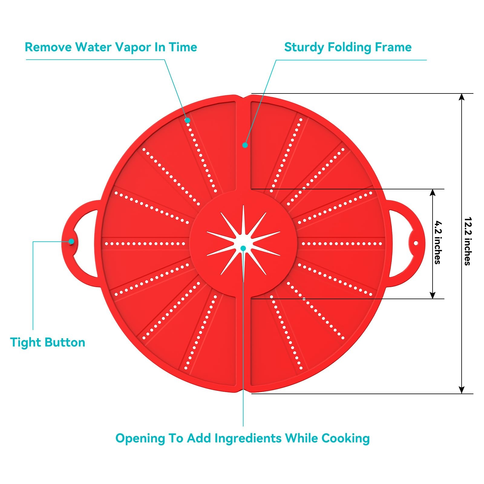 Silicone Splatter Screen for Frying Pan, Foldable Splash Guard, Multi-Use Grease