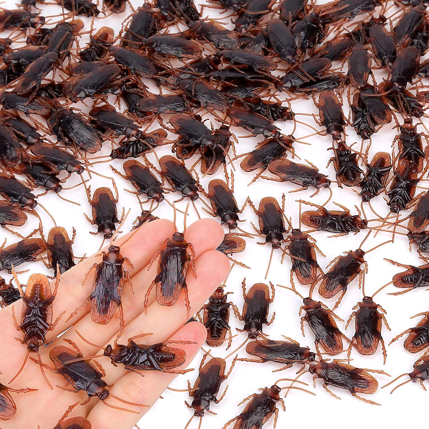 Prank Fake Cockroaches Realistic Cock Roach Joke Gifts Creepy Bug Gag Toys 40PCS