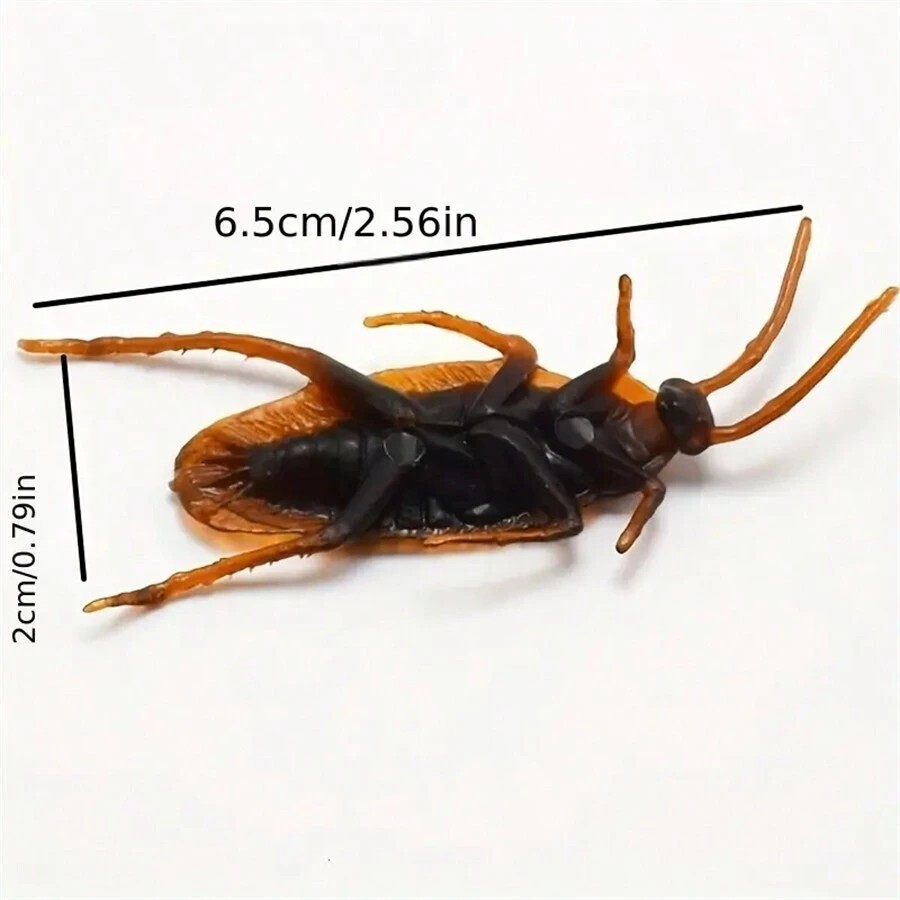 5pcs Fake Cockroach Funny Prank Toy Novelty Realistic Cockroach Insect Toy Joke