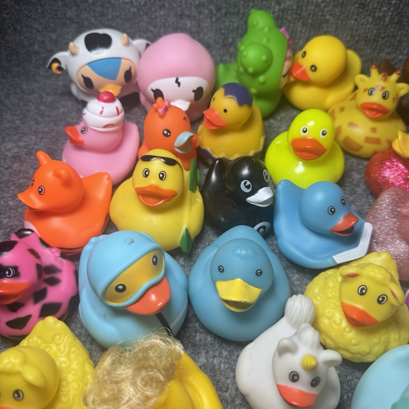 Rubber Ducks Bulk Assortment Duckies Jeep Ducking Duck Bath Toys Lot Of 114