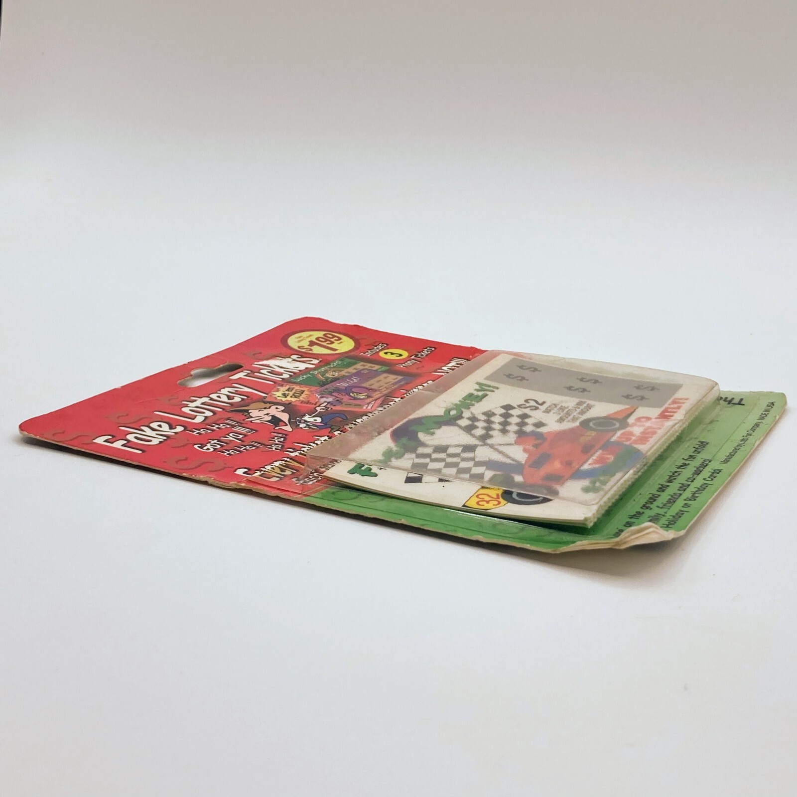 Gag Fake Lottery Tickets Pack of 3 Phony Scratchers Prank Surprise Joke Birthday