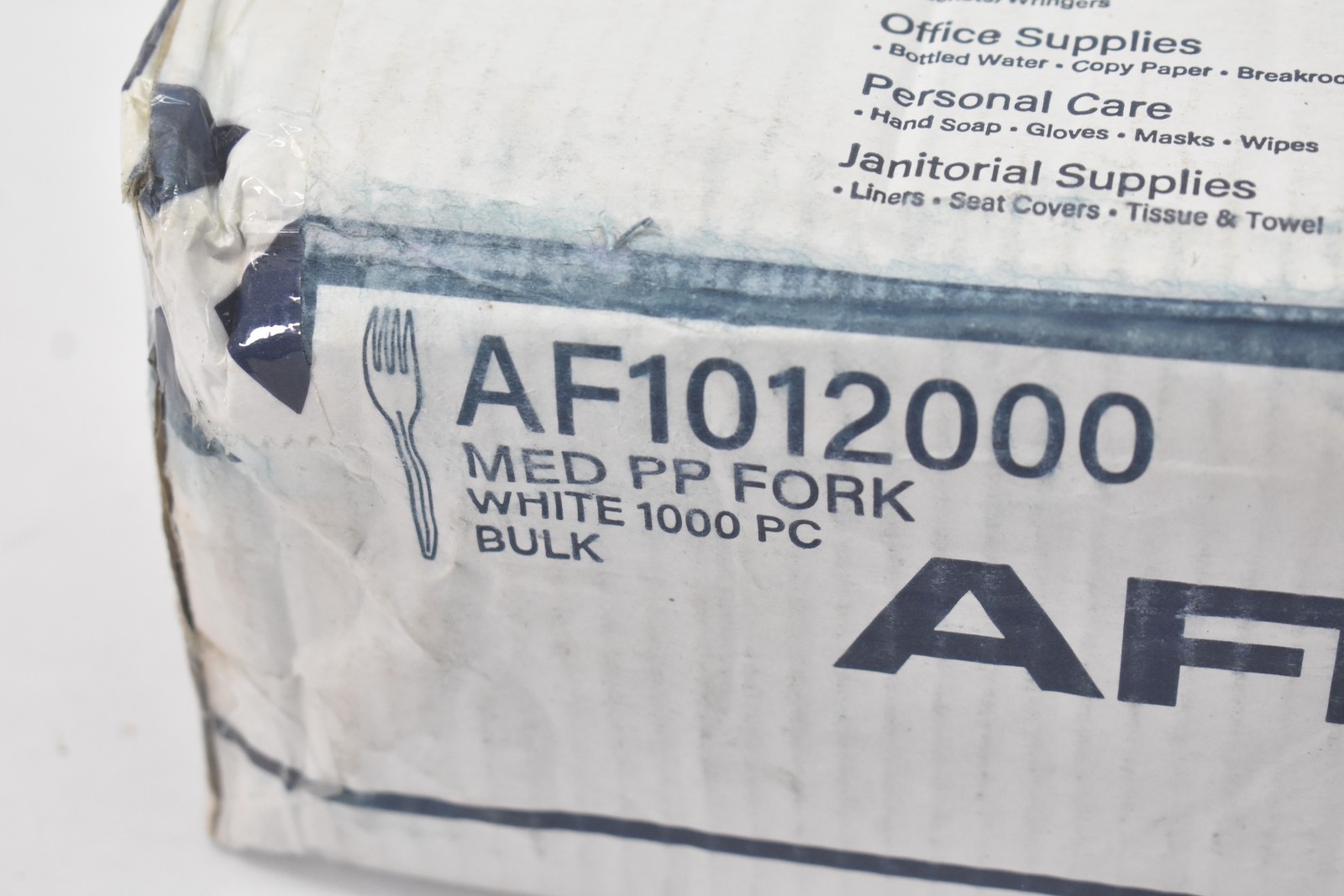 Lot of 1000 Affex AF1012000 MED Plastic Forks White Bulk Pack Genuine OEM