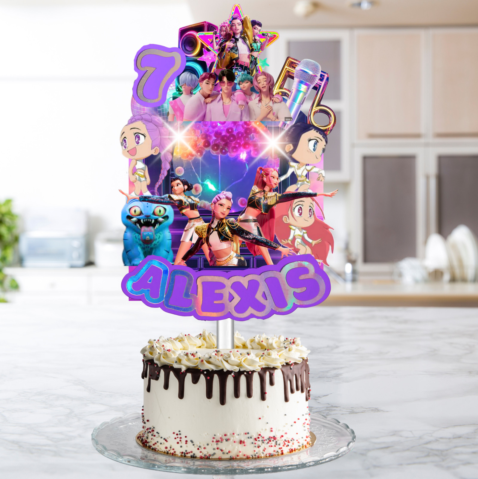 Kpop Gift Box Party Supplies birthday decoration balloon topper demon hunters