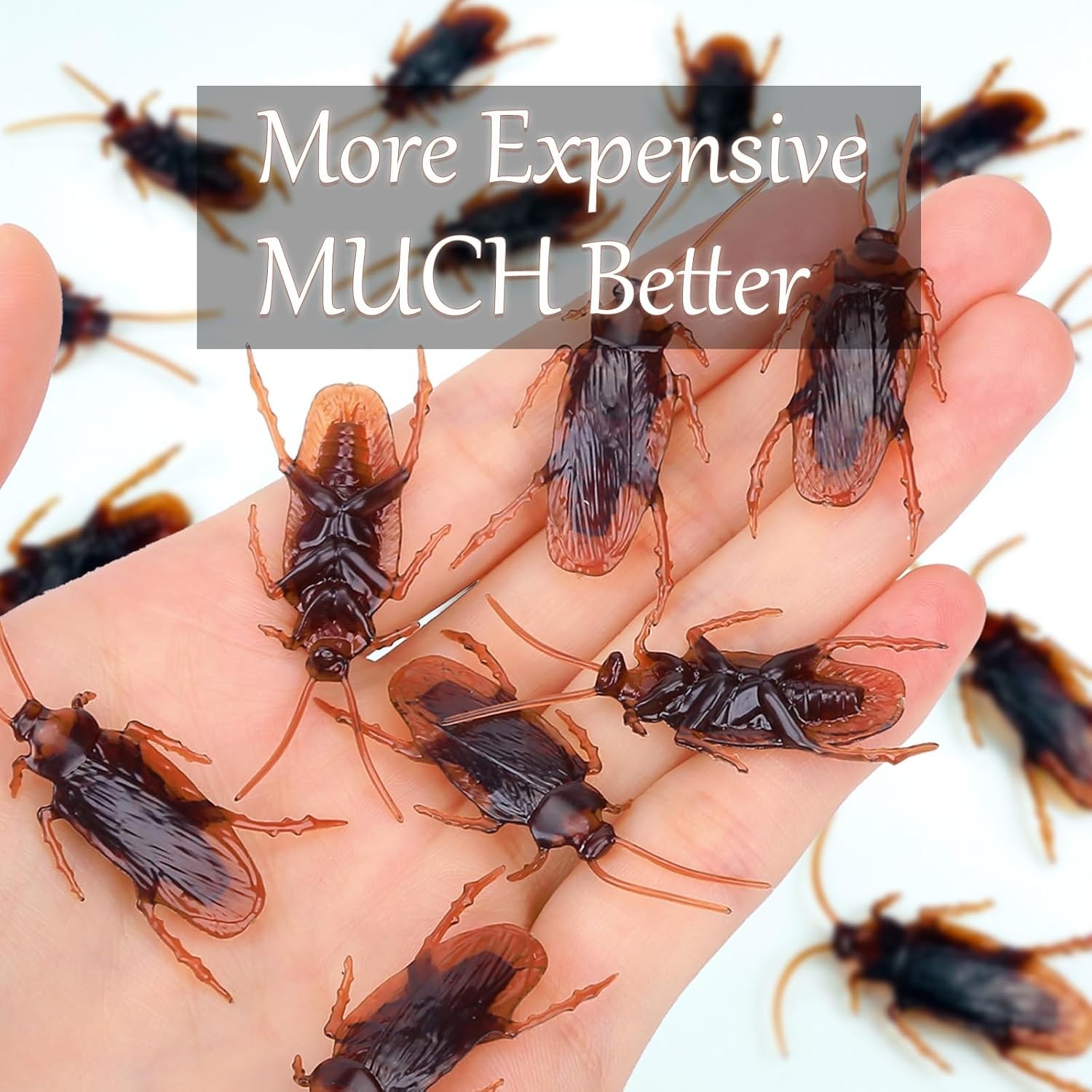Creepy 15PCS Lifelike Fake Cockroaches – Perfect for Hilarious Pranks