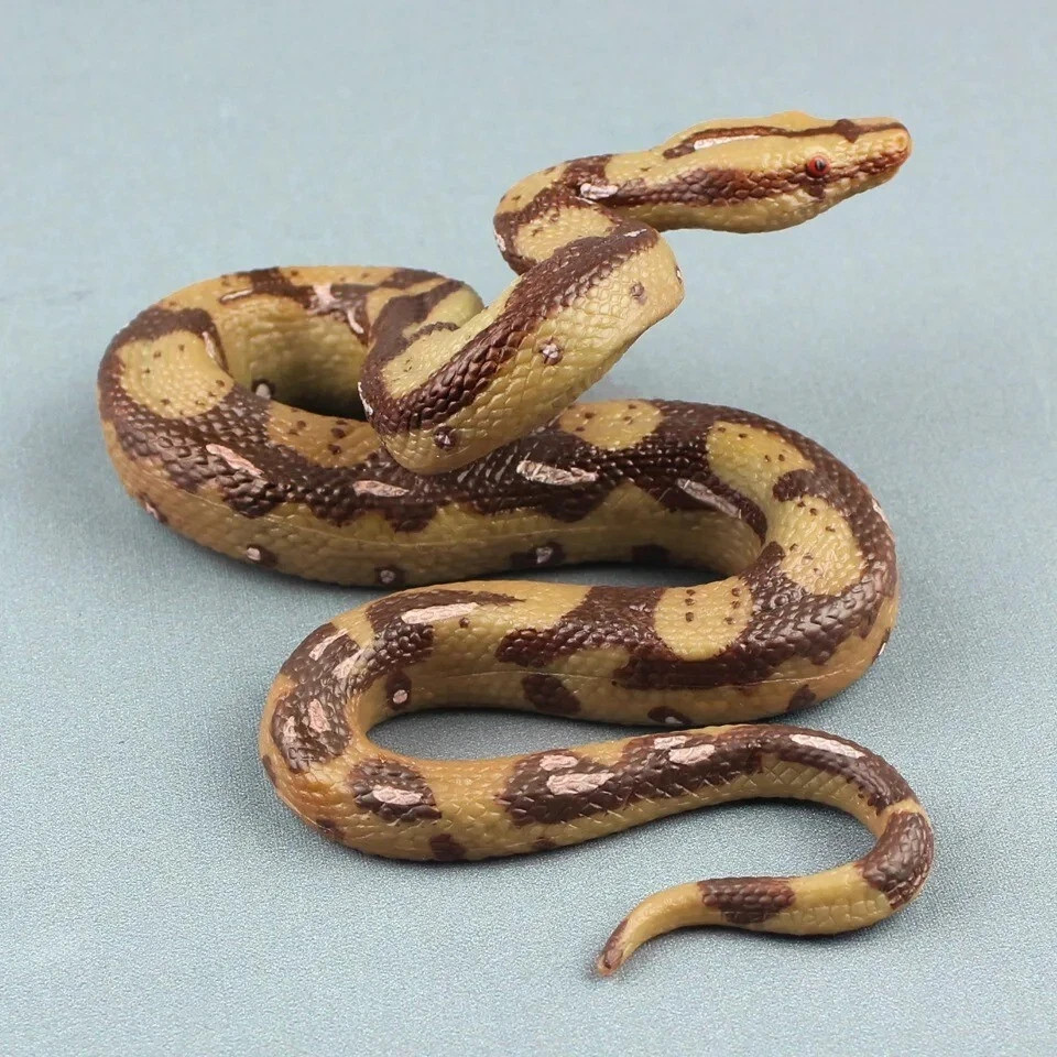 Realistic Fake Snake Toy Large Rubber Python Prank Prop Halloween Decoration