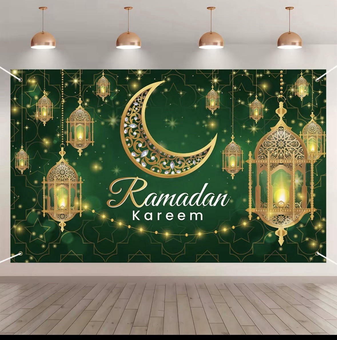 Avezano Ramadan Mubarak Decorations Backdrop Banner 6 x 3.6 ft Muslim Ramadan