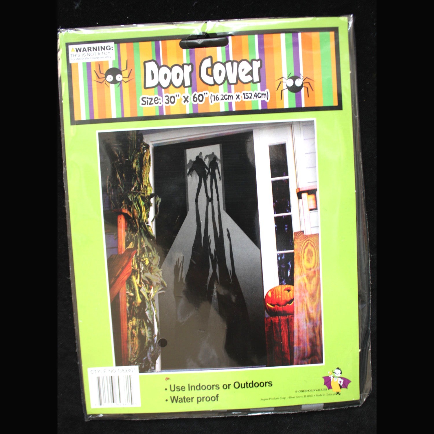 Walking Dead ZOMBIE VISITORS DOOR COVER Wall Mural Haunted House Prop Decoration