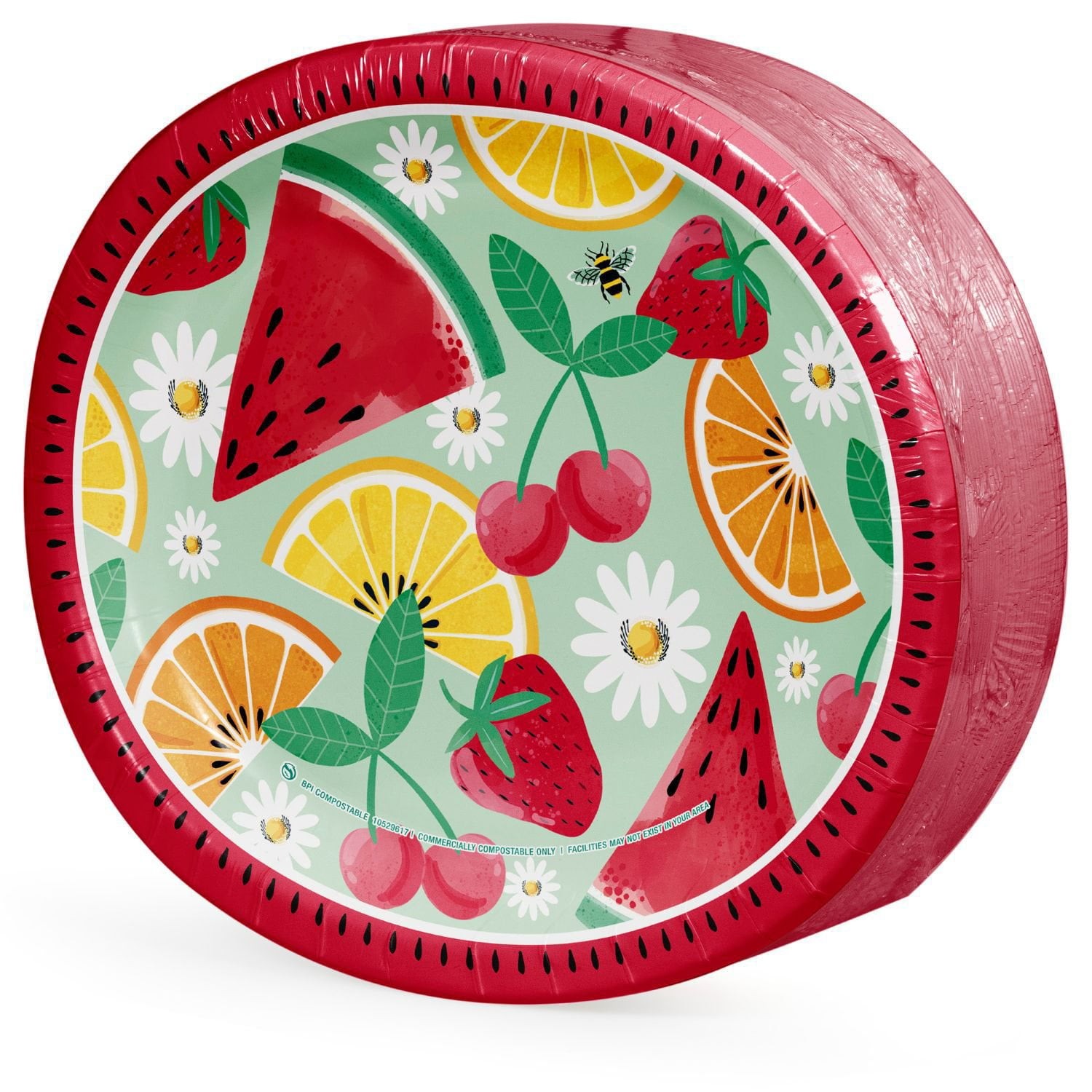 Member’s Mark Summer Oval Paper Plates 10×12″ Slice of Summer 50 ct 2 Pack